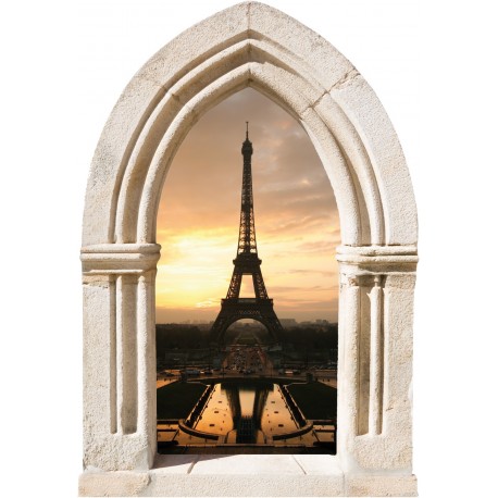 Sticker Arche Tour Eiffel Trocadero 