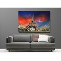 Tableaux toile déco rectangle Tour Eiffel 