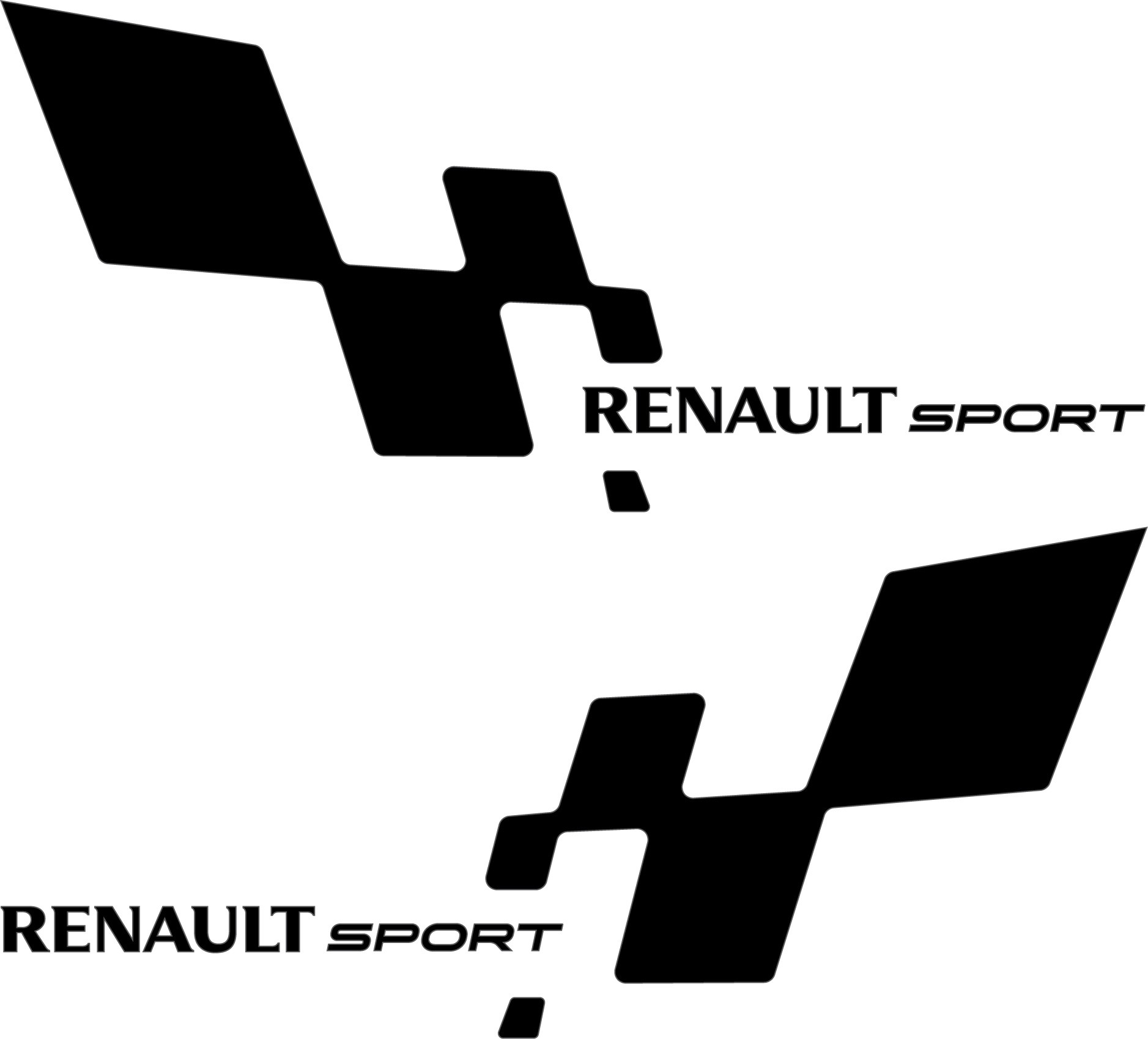Stickers Renault Sport (Droite) - Boutique Stickers en ligne