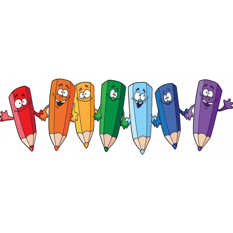Stickers enfant Crayons - Art Déco Stickers
