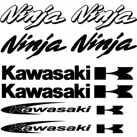 8 Stickers Autocollants Kawasaki Ninja