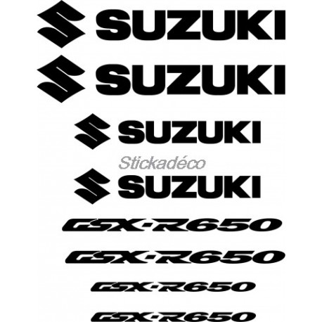 8 Sticker Autocollant Suzuki GSX-R 650