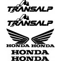 6 Stickers Autocollants Honda Transalp