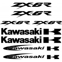 8 Stickers Autocollants Kawasaki Zx6r