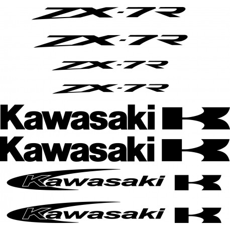 8 Stickers Autocollants Kawasaki Zx7r
