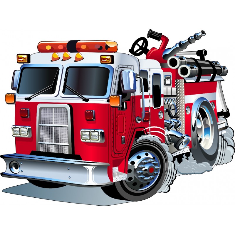 Camion de pompier Camion de pompier Sticker Muraux Set WS-41285