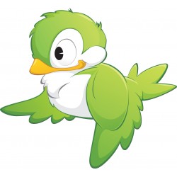 Stickers enfant Oiseau vert
