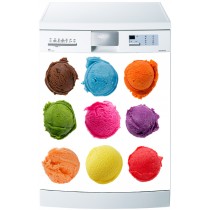 Sticker pour Lave Vaisselle Glace coloré