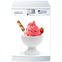 Sticker pour Lave Vaisselle glace italienne fraise