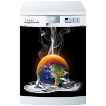 Sticker pour Lave Vaisselle Terre en feu