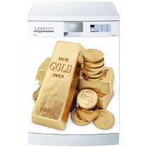 Sticker pour Lave Vaisselle lingots d'or