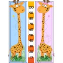 Sticker toise enfant mesure taille girafe
