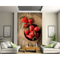 Sticker mural géant Les fraises
