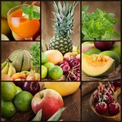 Stickers muraux déco : Cocktails de fruits