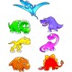 Stickers kit enfant planche de 7 dragons