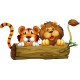 Stickers enfant Lion Tigre