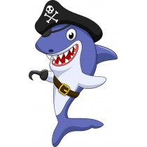 Stickers enfant Requin Pirate