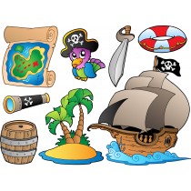 Stickers kit enfant planche de stickers pirate