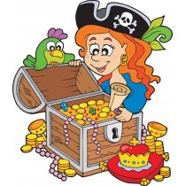 Stickers enfant Femme pirate
