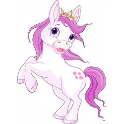 Stickers enfant Princesse cheval