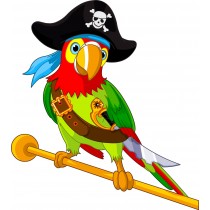 Stickers enfant Perroquet Pirate