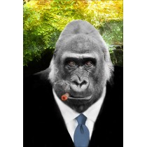 Stickers muraux déco : Gorille fumeur