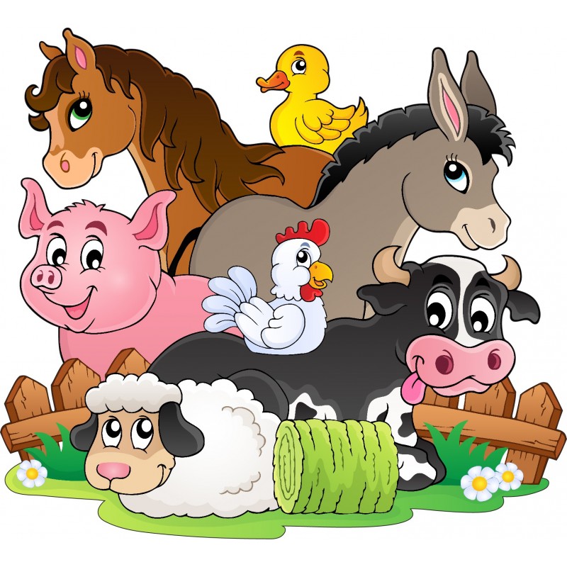 Sticker enfant animaux ferme - TenStickers