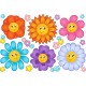 Stickers kit enfant planche de stickers Fleurs