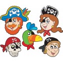 Stickers kit enfant planche de stickers têtes de Pirates