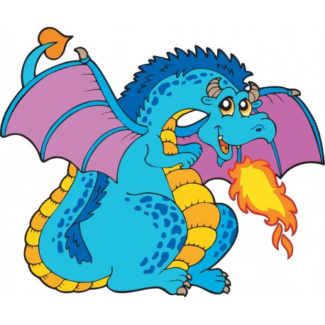 Stickers muraux enfant Dragon feu