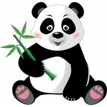 Stickers enfant Panda bambou