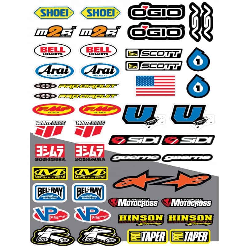 29 stickers autocollants Moto FX4 - Art Déco Stickers