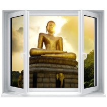 Stickers fenêtre déco : Bouddha