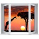 Stickers fenêtre déco : Girafe