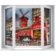 Stickers fenêtre déco : Moulin Rouge a Paris