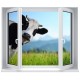 Stickers fenêtre déco : La vache