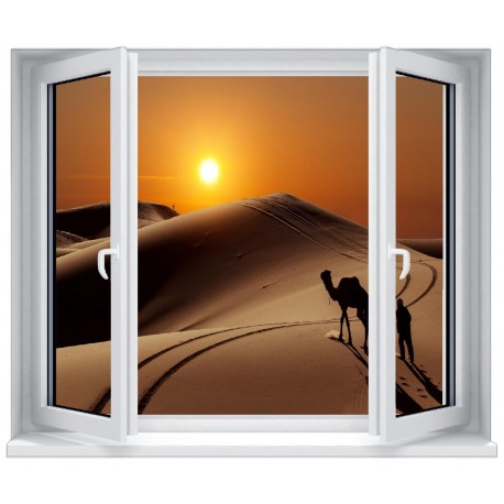 Stickers fenêtre déco : Le désert Sahara