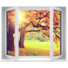 Stickers fenêtre Trompe l'oeil déco : Saison automne