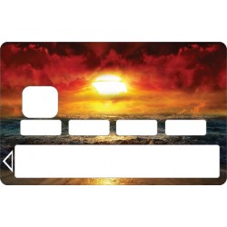 Stickers Carte bleue - Carte bancaire - CB Couché de soleil