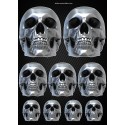 Stickers autocollants Moto Skull Format A4
