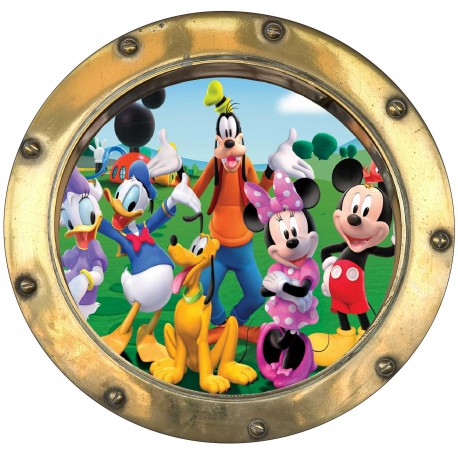 Sticker hublot enfant Mickey et sa bande d'amis
