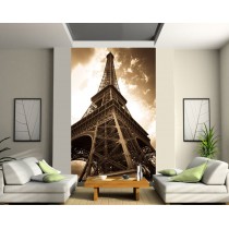 Papier peint grande largeur Tour Eiffel ton sépia