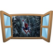 Sticker enfant fenêtre Spiderman