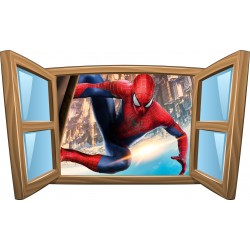 Sticker enfant fenêtre Spiderman