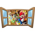 Sticker enfant fenêtre Mario et ses amis