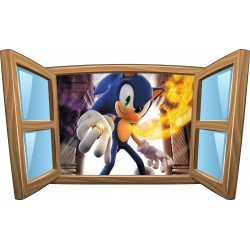 Sticker enfant fenêtre Sonic
