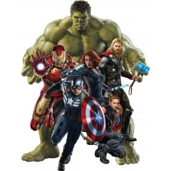 Stickers Hulk-Iron man-Captain América-Hawkeye-Black Widow Avengers