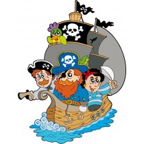 Sticker enfant Bateau et Pirates