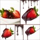 Sticker lave vaisselle fraise au chocolat