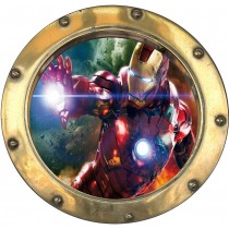 Sticker hublot enfant Iron Man Avengers